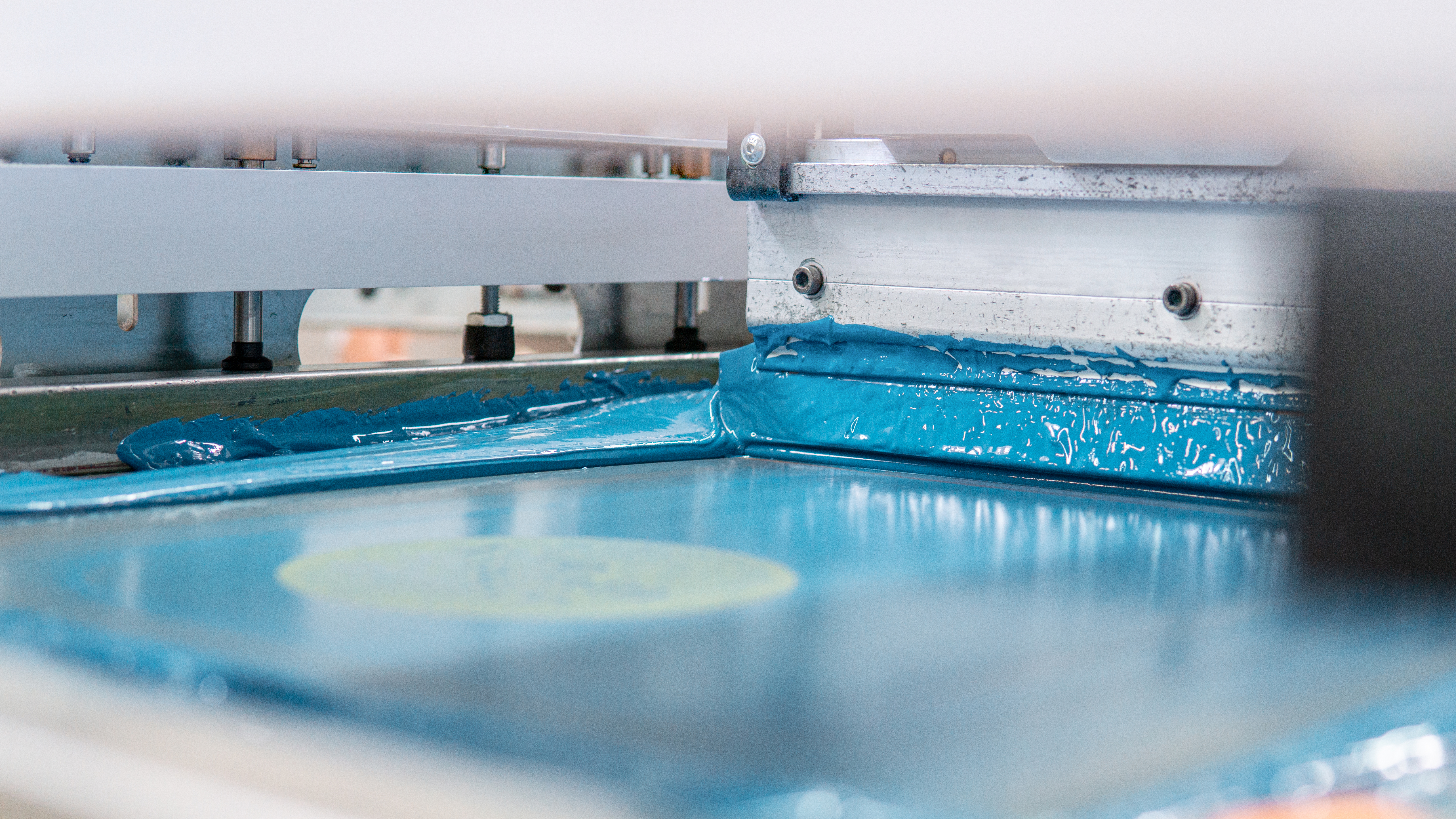 Siebdruck in der Joytex-Produktion