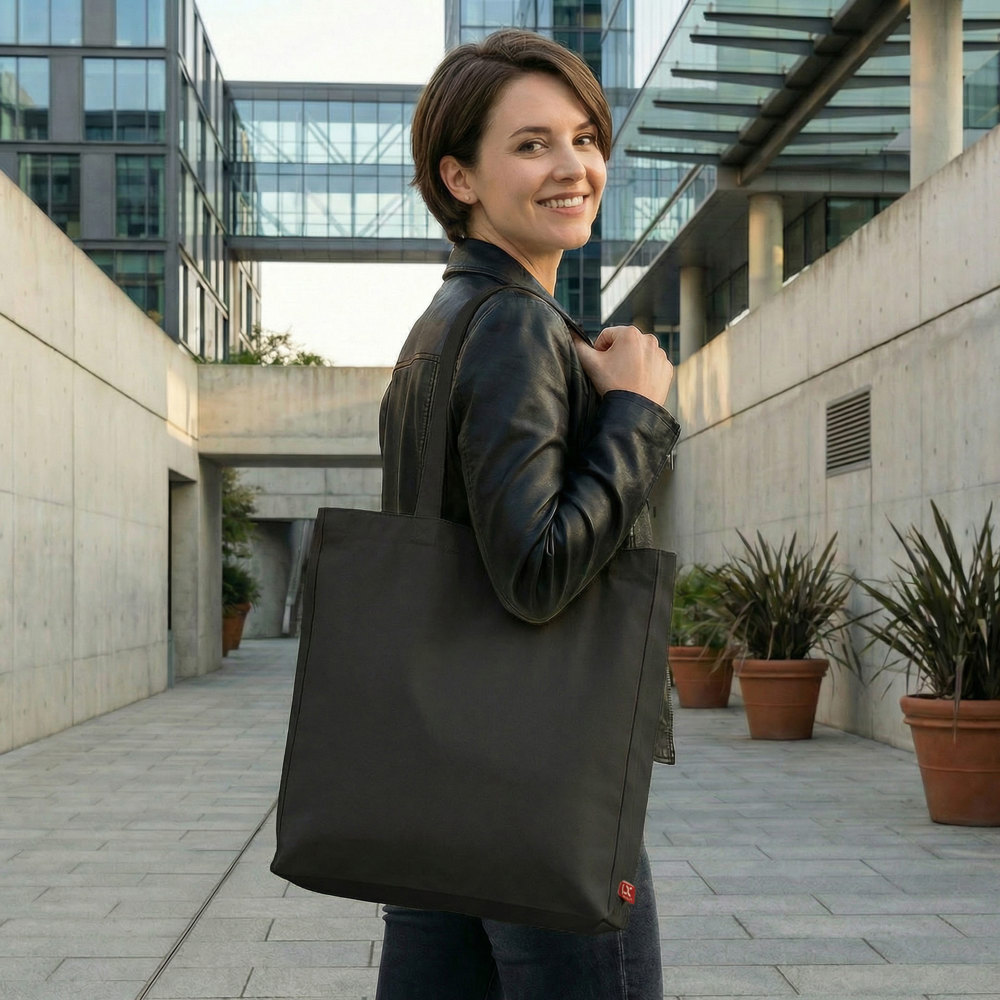 TORONTO – Canvas-Tasche mit Boden- und Seitenfalte sowie langen Henkeln