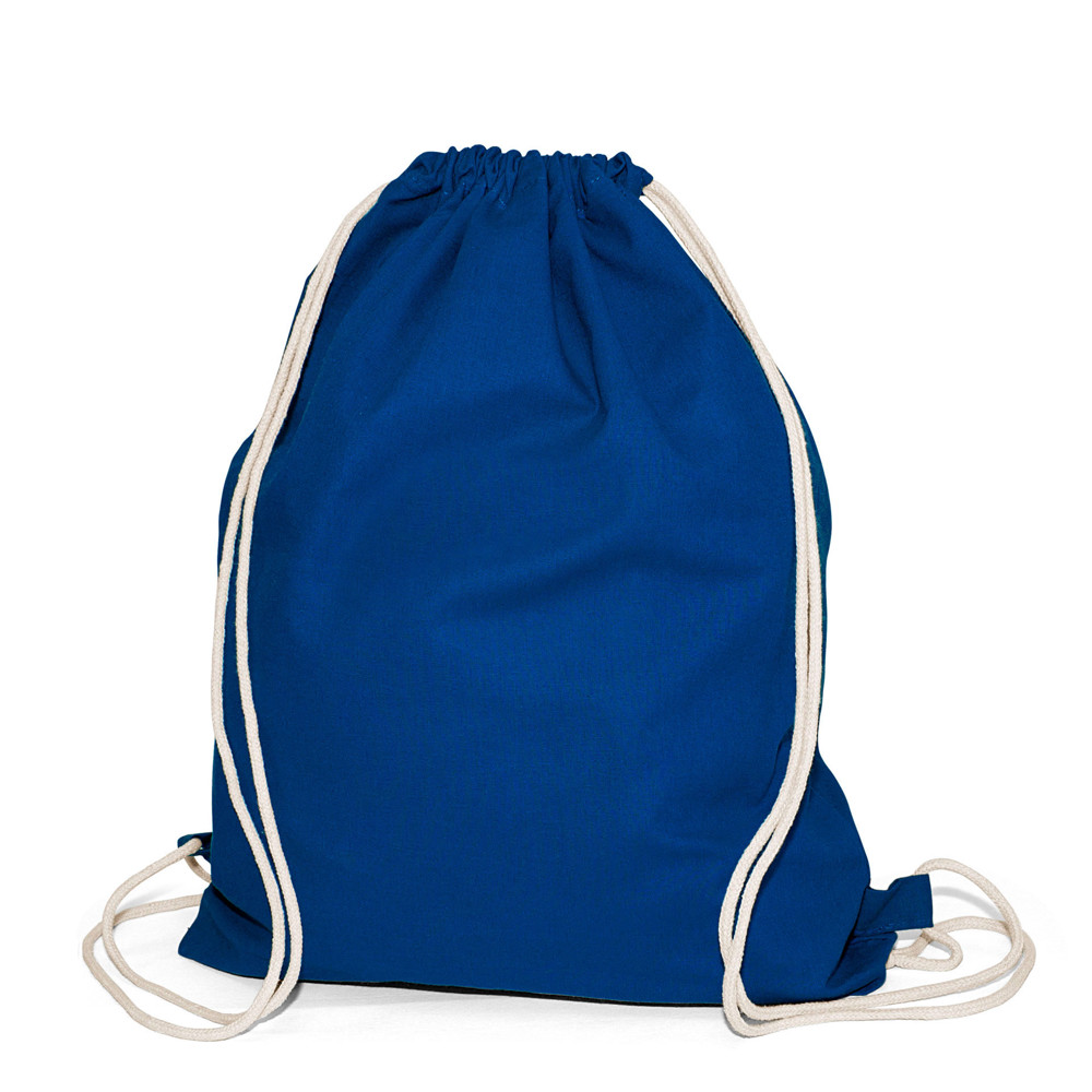 BOSTON – Baumwollrucksack mit Kordelzug - Königsblau