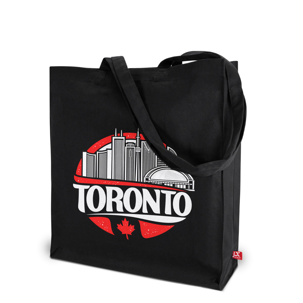 TORONTO – Canvas-Tasche mit Boden- und Seitenfalte sowie langen Henkeln